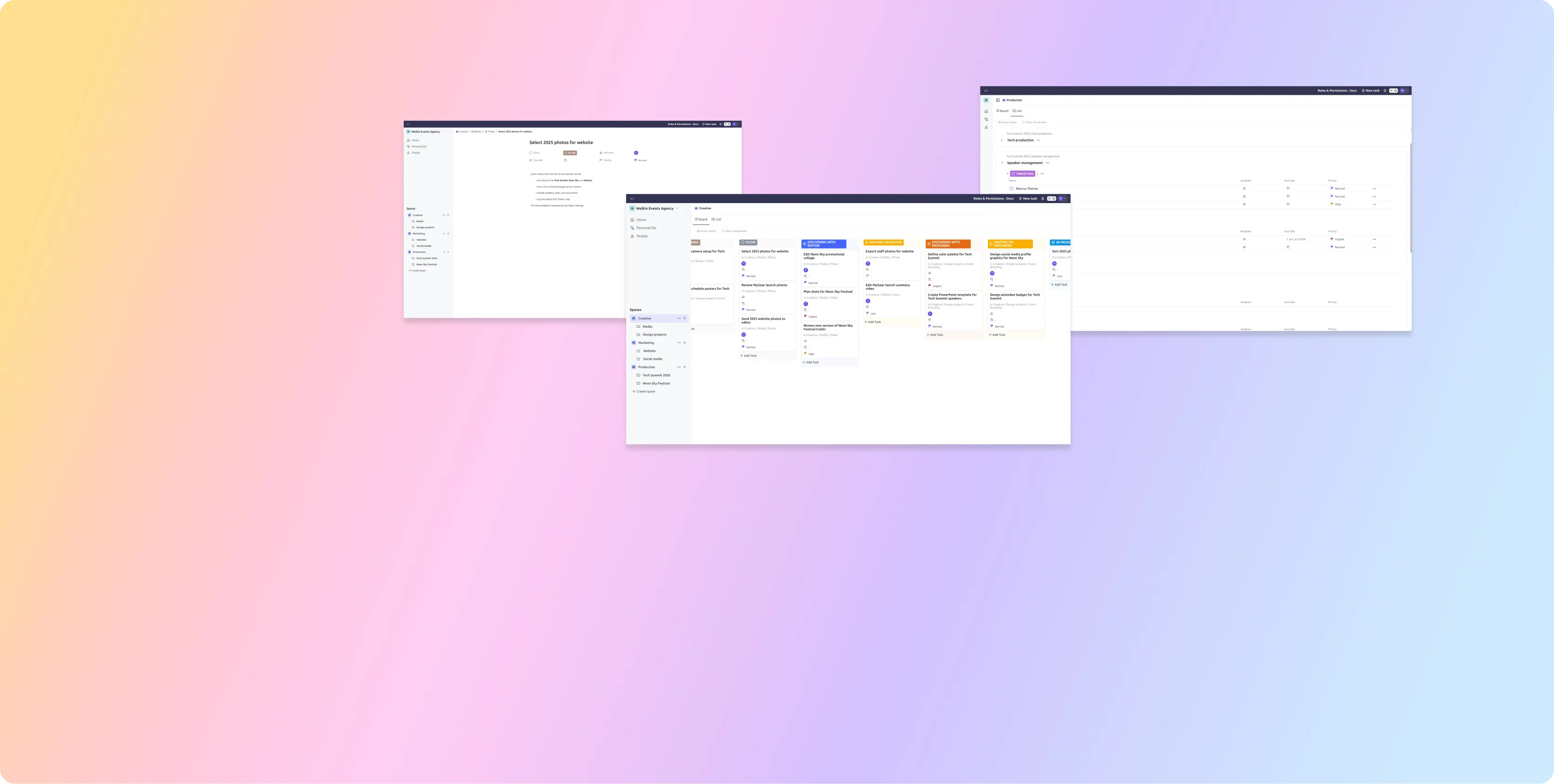 Presentation of TeamUp, a ClickUp Clone project